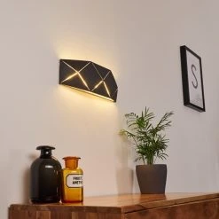 Hofstein Shouver Wandleuchte LED Schwarz, 1-flammig -Wandleuchten Verkauf shouver wandleuchte h3375266 9