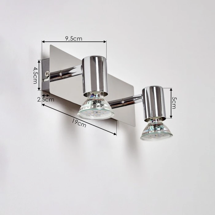 Hofstein Sibarco Wandleuchte LED Chrom, 2-flammig 10 Hofstein Sibarco Wandleuchte LED Chrom, 2-flammig - Image 10