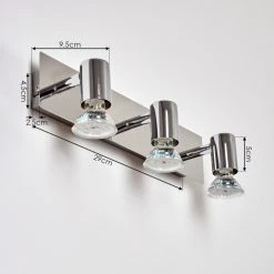 Hofstein Sibarco Wandleuchte LED Chrom, 3-flammig -Wandleuchten Verkauf sibarco wandleuchte h3548219 3