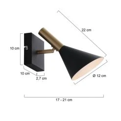 Steinhauer Anne's choice Wandleuchte LED Messing, Schwarz, 1-flammig -Wandleuchten Verkauf steinhauer anne s choice wandleuchte 2491zw 10