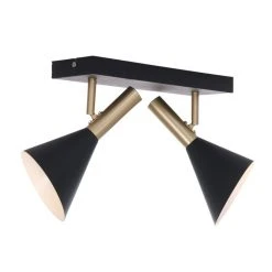 Steinhauer Anne's choice Wandleuchte LED Messing, Schwarz, 2-flammig -Wandleuchten Verkauf steinhauer anne s choice wandleuchte 2492zw 4