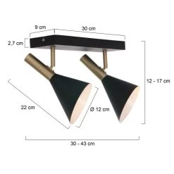 Steinhauer Anne's choice Wandleuchte LED Messing, Schwarz, 2-flammig -Wandleuchten Verkauf steinhauer anne s choice wandleuchte 2492zw 8