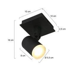 Steinhauer Points noirs Deckenleuchte LED Schwarz, 1-flammig -Wandleuchten Verkauf steinhauer points noirs deckenleuchte 3059zw 5