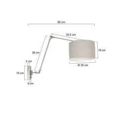 Steinhauer Prestige Chic Wandleuchte Stahl gebürstet, 1-flammig -Wandleuchten Verkauf steinhauer prestige chic wandleuchte 8107st 5