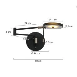 Steinhauer Turound Wandleuchte LED Schwarz, 1-flammig 26 Steinhauer Turound Wandleuchte LED Schwarz, 1-flammig -Wandleuchten Verkauf steinhauer turound wandleuchte 2734zw 12