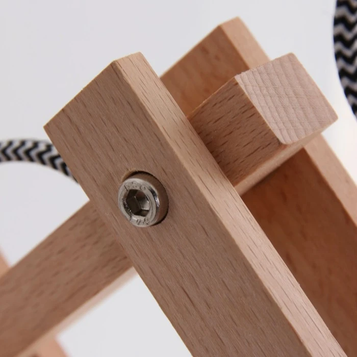 Steinhauer Woody Wandleuchte Weiß, Holz hell, 1-flammig 7 Steinhauer Woody Wandleuchte Weiß, Holz hell, 1-flammig - Image 7