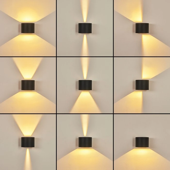 Hofstein Strandaa Wandleuchte LED Schwarz, 2-flammig 2 Hofstein Strandaa Wandleuchte LED Schwarz, 2-flammig - Image 2