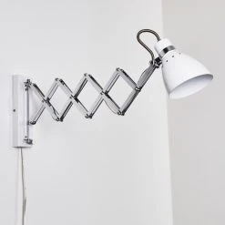 Hofstein Stranderott Wandleuchte Chrom, Weiß, 1-flammig -Wandleuchten Verkauf stranderott wandleuchte h3288788 do1 22