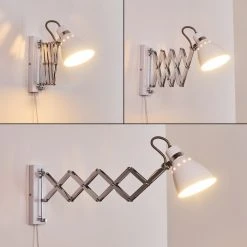 Hofstein Stranderott Wandleuchte Chrom, Weiß, 1-flammig -Wandleuchten Verkauf stranderott wandleuchte h3288788 do1 3