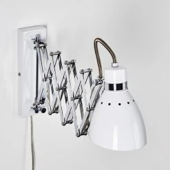 Hofstein Stranderott Wandleuchte Chrom, Weiß, 1-flammig -Wandleuchten Verkauf stranderott wandleuchte h3288788 do1 5