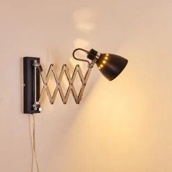 Hofstein Stranderott Wandleuchte Chrom, Schwarz, 1-flammig -Wandleuchten Verkauf stranderott wandleuchte h3288801 do1 18