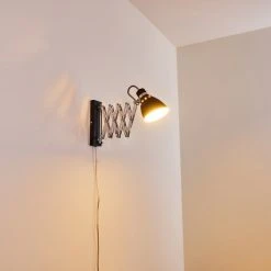 Hofstein Stranderott Wandleuchte Chrom, Schwarz, 1-flammig -Wandleuchten Verkauf stranderott wandleuchte h3288801 do1 20