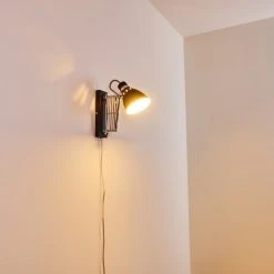 Hofstein Stranderott Wandleuchte Chrom, Schwarz, 1-flammig -Wandleuchten Verkauf stranderott wandleuchte h3288801 do1 21