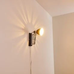 Hofstein Stranderott Wandleuchte Chrom, Schwarz, 1-flammig -Wandleuchten Verkauf stranderott wandleuchte h3288801 do1 9