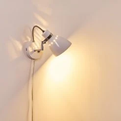 Hofstein Stranderott Wandleuchte Chrom, Weiß, 1-flammig -Wandleuchten Verkauf stranderott wandleuchte h3288849 do1 15