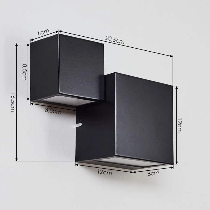 Hofstein Sumina Wandleuchte LED Schwarz, 1-flammig 3 Hofstein Sumina Wandleuchte LED Schwarz, 1-flammig - Image 3