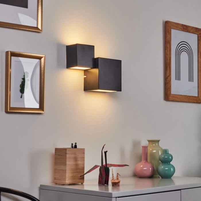 Hofstein Sumina Wandleuchte LED Schwarz, 1-flammig 8 Hofstein Sumina Wandleuchte LED Schwarz, 1-flammig - Image 8