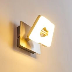 Hofstein Sumoas Wandleuchte LED Nickel-Matt, 1-flammig 35 Hofstein Sumoas Wandleuchte LED Nickel-Matt, 1-flammig -Wandleuchten Verkauf sumoas wandleuchte h3010006 do5 12