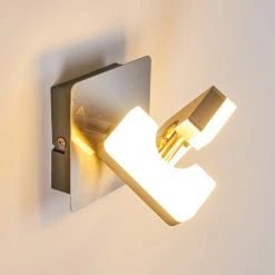 Hofstein Sumoas Wandleuchte LED Nickel-Matt, 1-flammig 37 Hofstein Sumoas Wandleuchte LED Nickel-Matt, 1-flammig -Wandleuchten Verkauf sumoas wandleuchte h3010006 do5 14