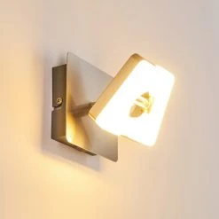 Hofstein Sumoas Wandleuchte LED Nickel-Matt, 1-flammig 25 Hofstein Sumoas Wandleuchte LED Nickel-Matt, 1-flammig -Wandleuchten Verkauf sumoas wandleuchte h3010006 do5 2