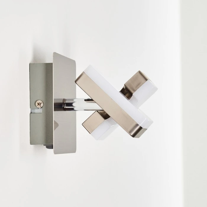 Hofstein Sumoas Wandleuchte LED Nickel-Matt, 1-flammig 21 Hofstein Sumoas Wandleuchte LED Nickel-Matt, 1-flammig – Bild 21