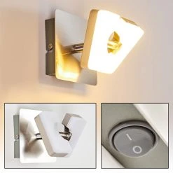 Hofstein Sumoas Wandleuchte LED Nickel-Matt, 1-flammig 45 Hofstein Sumoas Wandleuchte LED Nickel-Matt, 1-flammig -Wandleuchten Verkauf sumoas wandleuchte h3010006 do5 22