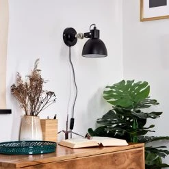 Hofstein Tilton Wandleuchte Nickel-Matt, Schwarz, 1-flammig -Wandleuchten Verkauf tilton wandleuchte h3315446 12