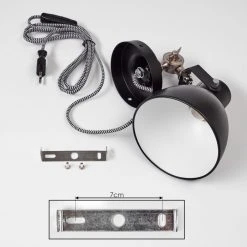 Hofstein Tilton Wandleuchte Nickel-Matt, Schwarz, 1-flammig -Wandleuchten Verkauf tilton wandleuchte h3315446 4