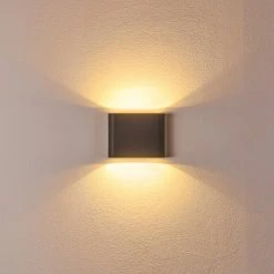 Hofstein Tinglev Wandleuchte LED Anthrazit, 2-flammig -Wandleuchten Verkauf tinglev wandleuchte h3304198 do1 11