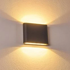 Hofstein Tinglev Wandleuchte LED Anthrazit, 2-flammig -Wandleuchten Verkauf tinglev wandleuchte h3304198 do1 2