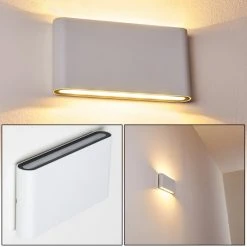 Hofstein Tinglev Wandleuchte LED Weiß, 2-flammig