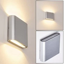 Hofstein Tinglev Wandleuchte LED Silber, 2-flammig