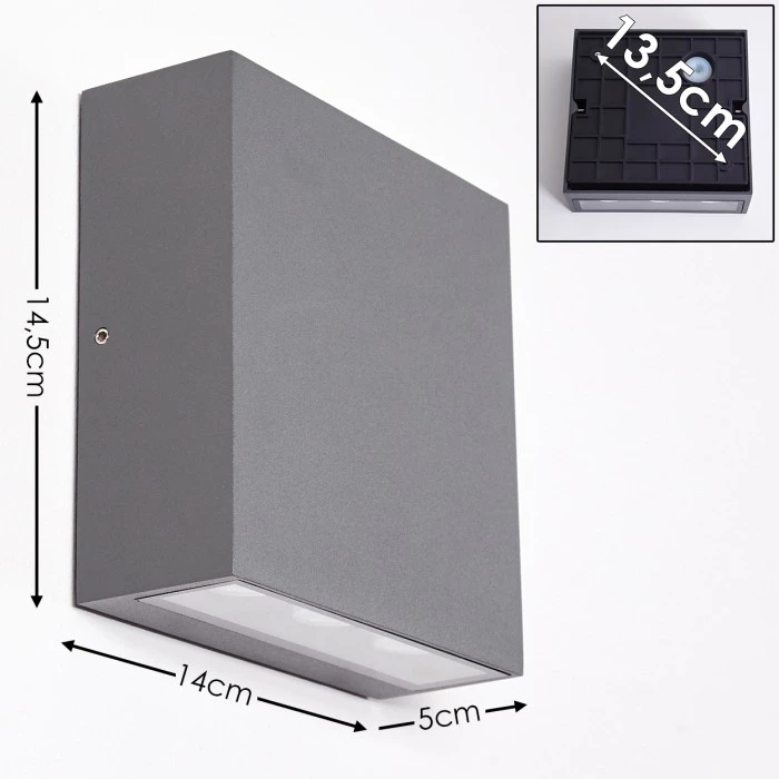 Hofstein Tinglev Wandleuchte LED Anthrazit, 1-flammig 2 Hofstein Tinglev Wandleuchte LED Anthrazit, 1-flammig - Image 2