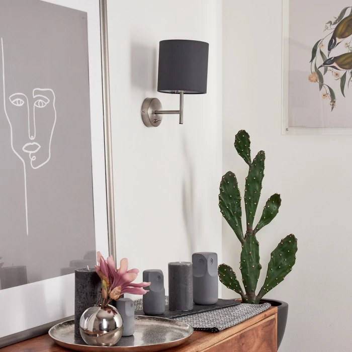 Hofstein Tise Wandleuchte Nickel-Matt, 1-flammig 2 Hofstein Tise Wandleuchte Nickel-Matt, 1-flammig - Image 2