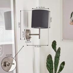 Hofstein Tise Wandleuchte Nickel-Matt, 1-flammig 15 Hofstein Tise Wandleuchte Nickel-Matt, 1-flammig -Wandleuchten Verkauf tise wandleuchte h3575840 3