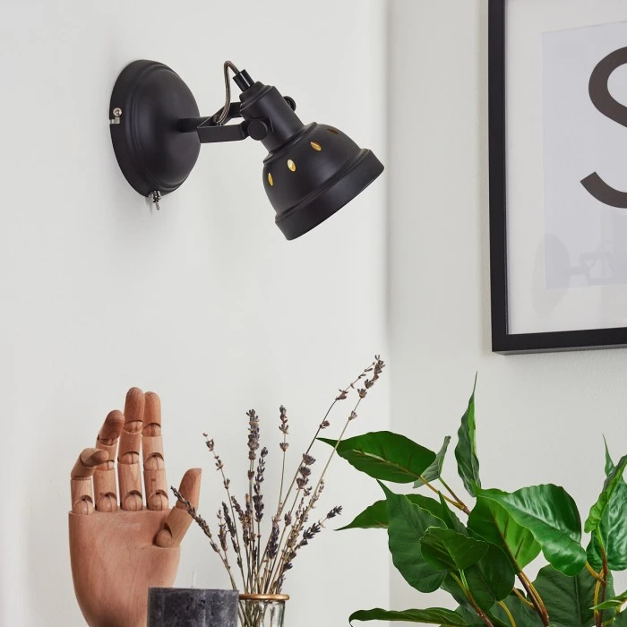 Hofstein Tita Wandleuchte Chrom, Schwarz, 1-flammig 2 Hofstein Tita Wandleuchte Chrom, Schwarz, 1-flammig - Image 2