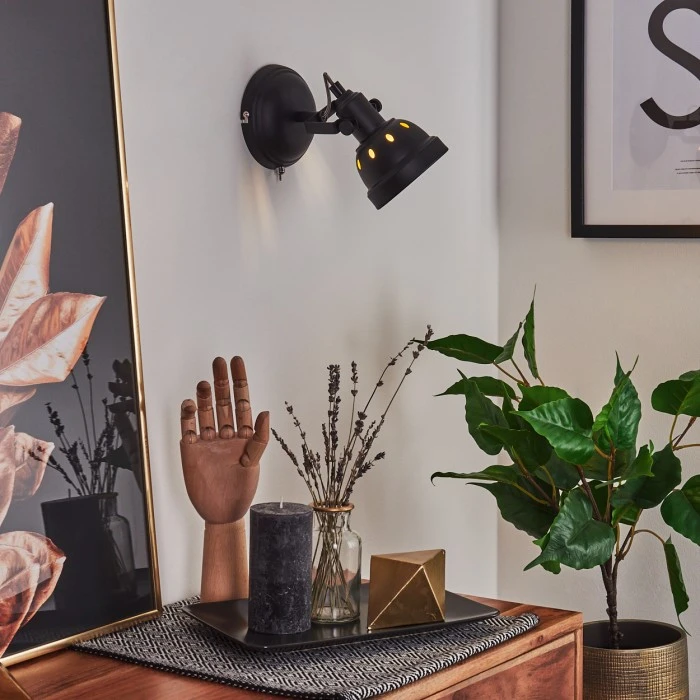 Hofstein Tita Wandleuchte Chrom, Schwarz, 1-flammig 13 Hofstein Tita Wandleuchte Chrom, Schwarz, 1-flammig - Image 13