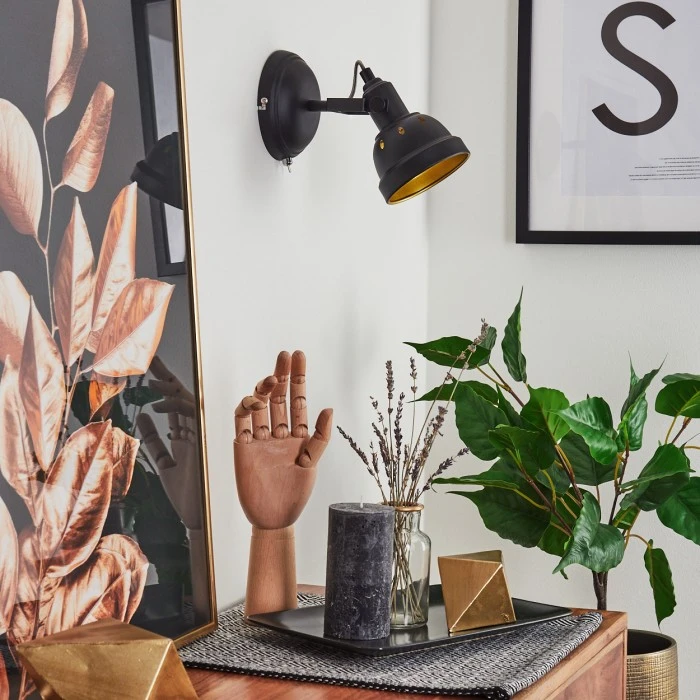 Hofstein Tita Wandleuchte Chrom, Schwarz, 1-flammig 10 Hofstein Tita Wandleuchte Chrom, Schwarz, 1-flammig - Image 10