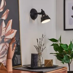 Hofstein Tita Wandleuchte Chrom, Schwarz, 1-flammig -Wandleuchten Verkauf tita wandleuchte h3017524 10