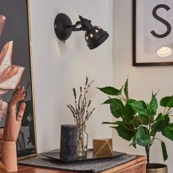 Hofstein Tita Wandleuchte Chrom, Schwarz, 1-flammig -Wandleuchten Verkauf tita wandleuchte h3017524 6