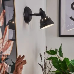 Hofstein Tita Wandleuchte Chrom, Schwarz, 1-flammig -Wandleuchten Verkauf tita wandleuchte h3017524 8