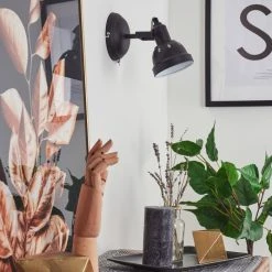 Hofstein Tita Wandleuchte Chrom, Schwarz, 1-flammig -Wandleuchten Verkauf tita wandleuchte h3017524 9