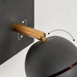 Hofstein Tome Wandleuchte LED Messing, Schwarz, 1-flammig -Wandleuchten Verkauf tome wandleuchte h3609798 2