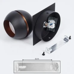 Hofstein Tome Wandleuchte LED Messing, Schwarz, 1-flammig -Wandleuchten Verkauf tome wandleuchte h3609798 4