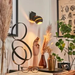 Hofstein Tome Wandleuchte LED Messing, Schwarz, 1-flammig -Wandleuchten Verkauf tome wandleuchte h3609798 9