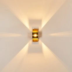 Hofstein Tora Wandleuchte Schwarz-Gold, 1-flammig -Wandleuchten Verkauf tora wandleuchte h3013250 do4 14