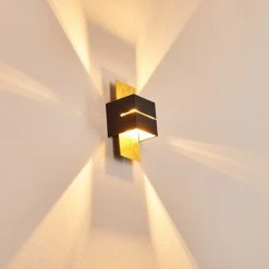 Hofstein Tora Wandleuchte Schwarz-Gold, 1-flammig -Wandleuchten Verkauf tora wandleuchte h3013250 do4 2