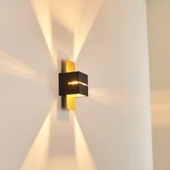 Hofstein Tora Wandleuchte Schwarz-Gold, 1-flammig -Wandleuchten Verkauf tora wandleuchte h3013250 do4 20