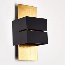 Hofstein Tora Wandleuchte Schwarz-Gold, 1-flammig -Wandleuchten Verkauf tora wandleuchte h3013250 do4 4