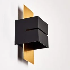 Hofstein Tora Wandleuchte Schwarz-Gold, 1-flammig -Wandleuchten Verkauf tora wandleuchte h3013250 do4 8